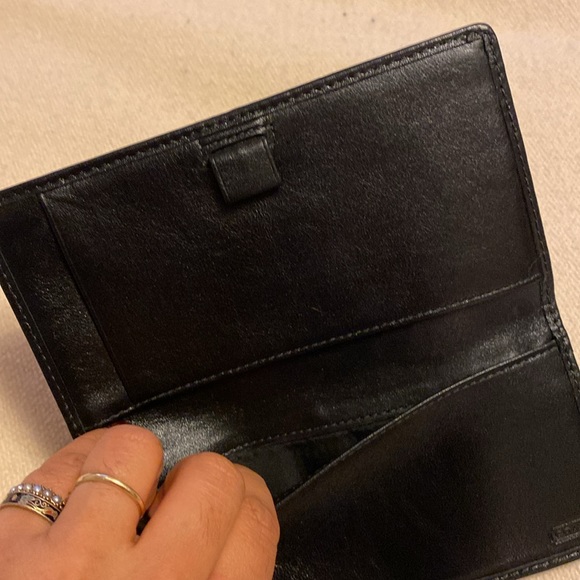 COACH Black Checkbook Bi-fold Wallet - Picture 7 of 8